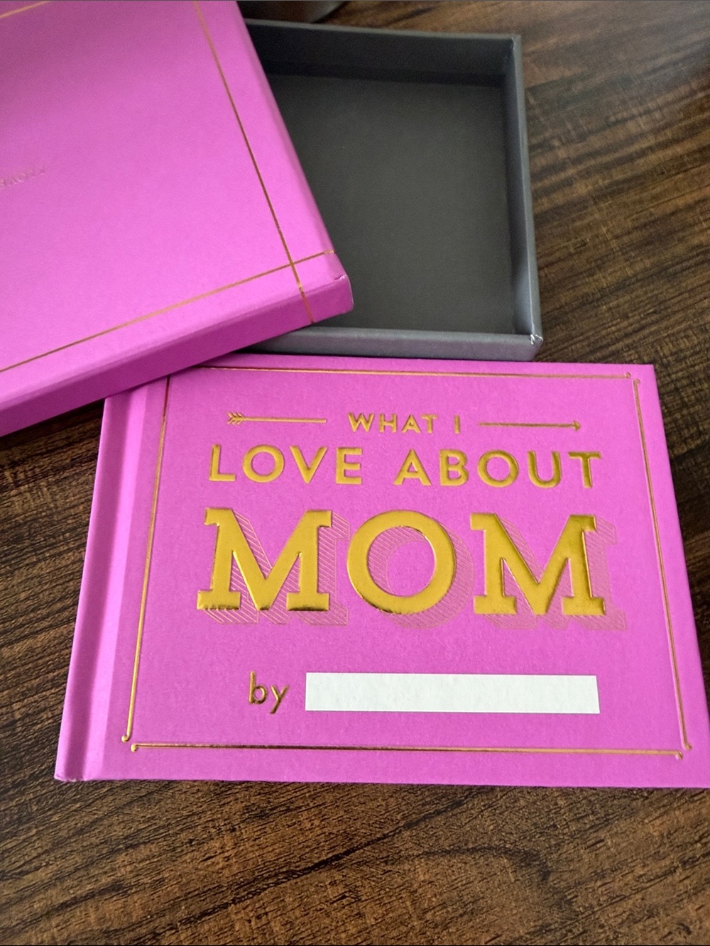 Knock Knock Pink and Gold "What I Love About Mom" Fill-in Book